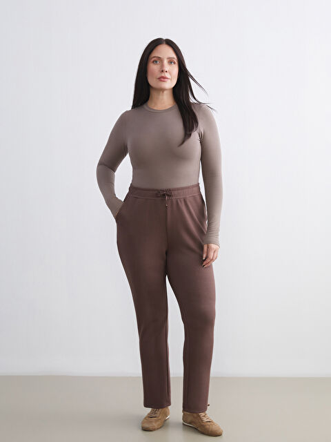 LCWAIKIKI Classic Beli Lastikli Kadın Eşofman Altı - W57962Z8-HDR