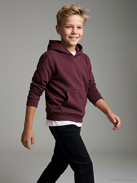 LCW Kids Hooded Boys' Thick Sweatshirt - W58062Z4-ZCC