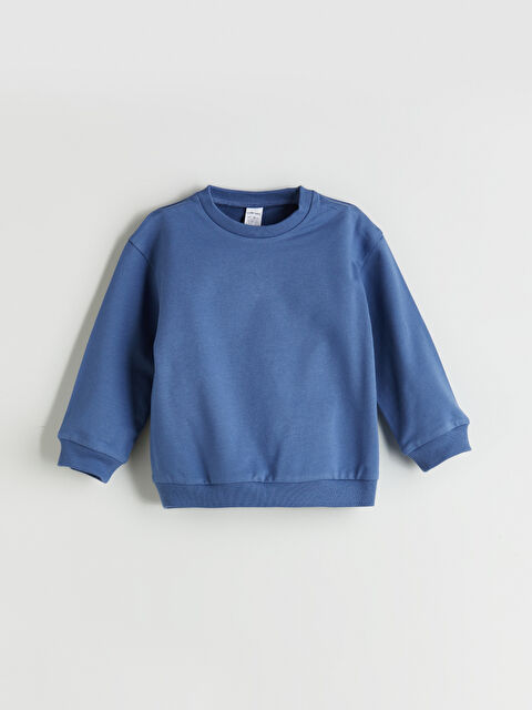 LCW baby Bisiklet Yaka Erkek Bebek Sweatshirt - W58200Z1-VX2