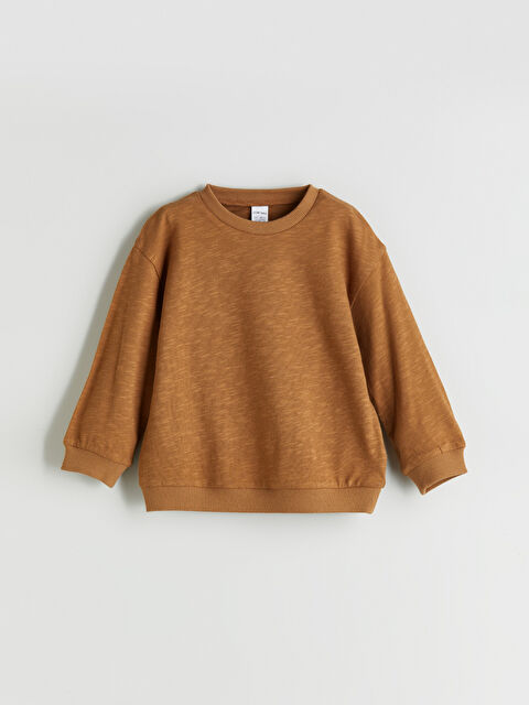 LCW baby Bisiklet Yaka Erkek Bebek Sweatshirt - W58201Z1-V6J