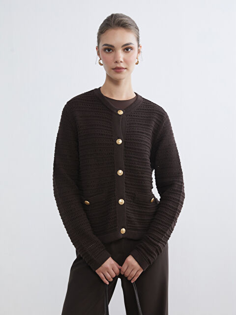 LCW Modest Žena SMEĐA Kardigan - W58221Z8-HNM