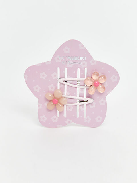 LC WAIKIKI Çiçek Figürlü Kız Çocuk Toka Seti 2'li - W58394Z4-QBC