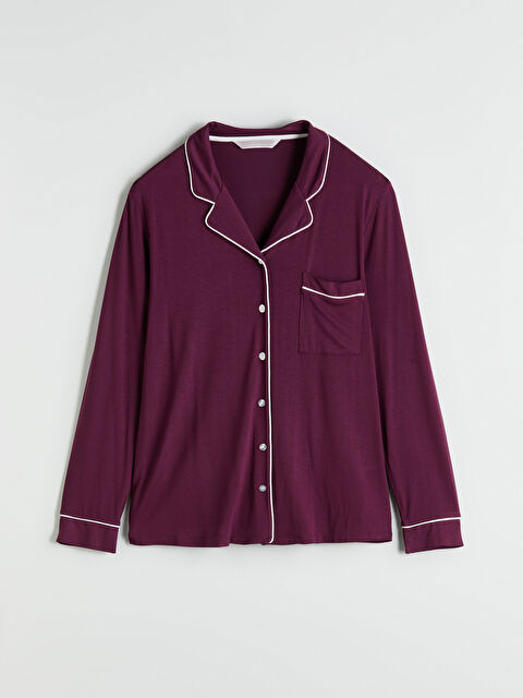 LCW DREAM Gömlek Yaka Kadın Pijama Üstü - W58633Z8-HNN