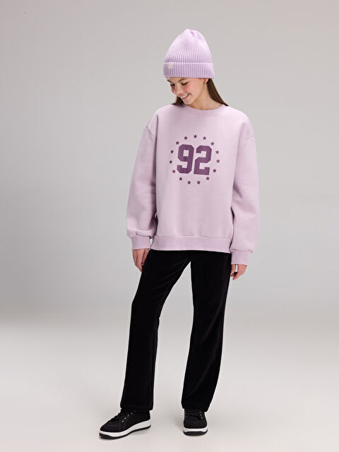 LCW Kids Beli Lastikli İspanyol Paça Kadife Kız Çocuk Tayt - W58781Z4-CVL