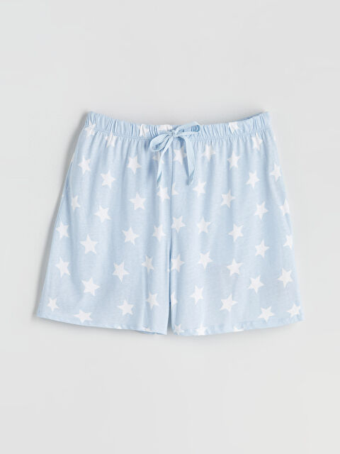 LCW DREAM Beli Lastikli Baskılı Kadın Şort Pijama Altı - W59296Z8-LQK