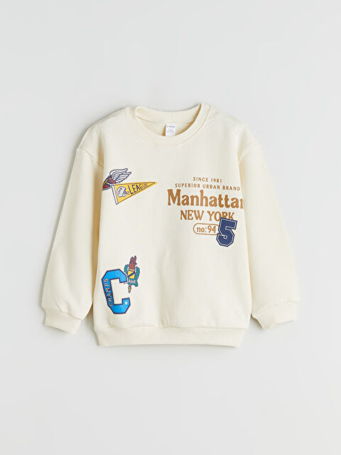 LCW Kids Bisiklet Yaka Erkek Çocuk Sweatshirt - W59338Z1-QVK