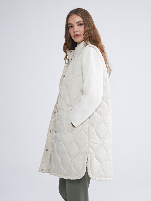 LCW Modest Dik Yaka Kapitone Kadın Şişme Yelek - W59884Z8-YBA