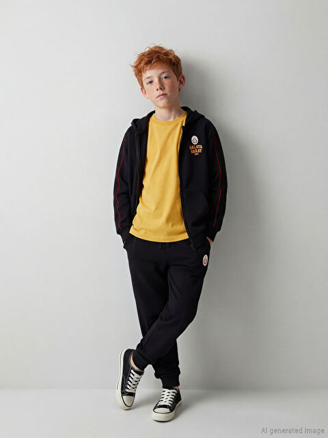 LCW Kids Beli Lastikli Galatasaray Baskılı Erkek Çocuk Jogger Eşofman Alt - W5AC84Z4-CVL