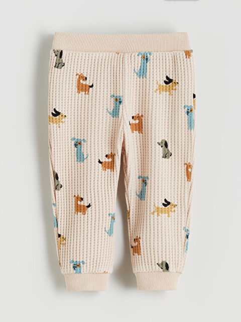 LCW baby Beli Lastikli Baskılı Erkek Bebek Jogger Eşofman Altı - W5AD37Z1-LQA