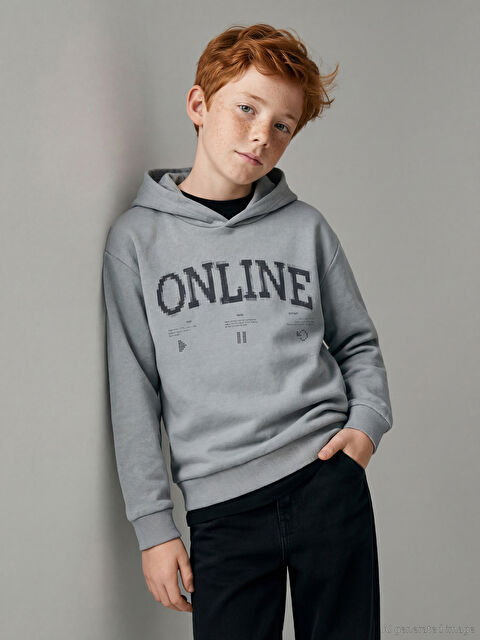 LCW Kids Hooded Boys' Thick Sweatshirt - W5AF30Z4-VE2