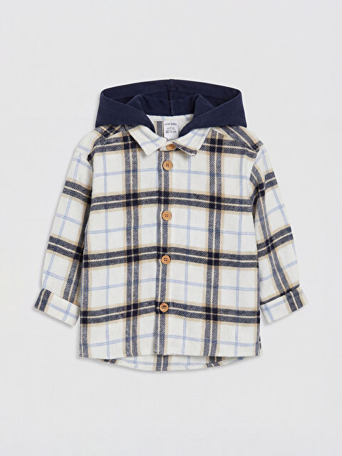 LCW Kids Kapüşonlu Ekose Erkek Çocuk Gömlek