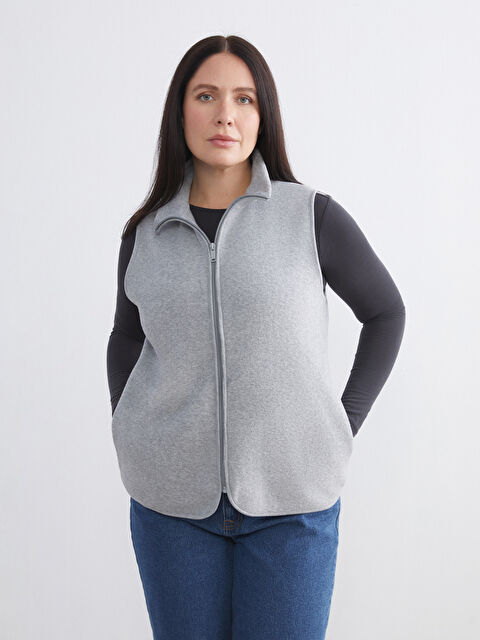 LCWAIKIKI Basic Funnel Neck Women's Polar Waistcoat - W5AL28Z8-CT3