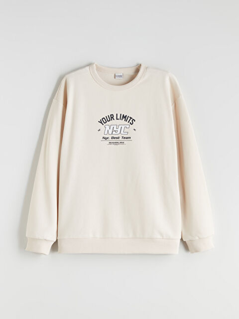 LCW Kids Bisiklet Yaka Erkek Çocuk Sweatshirt - W5AN03Z4-FT0