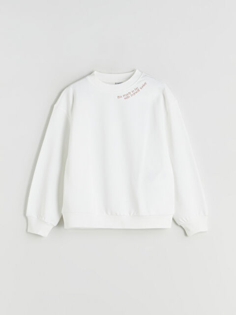 LCW Kids Bisiklet Yaka Kız Çocuk Sweatshirt - W5AN43Z4-FES