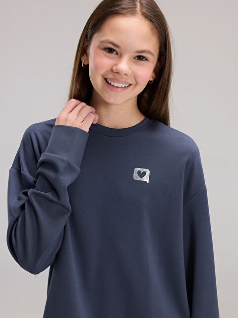 LCW Kids Crew Neck Girls' Sweatshirt - W5AN50Z4-ZDN