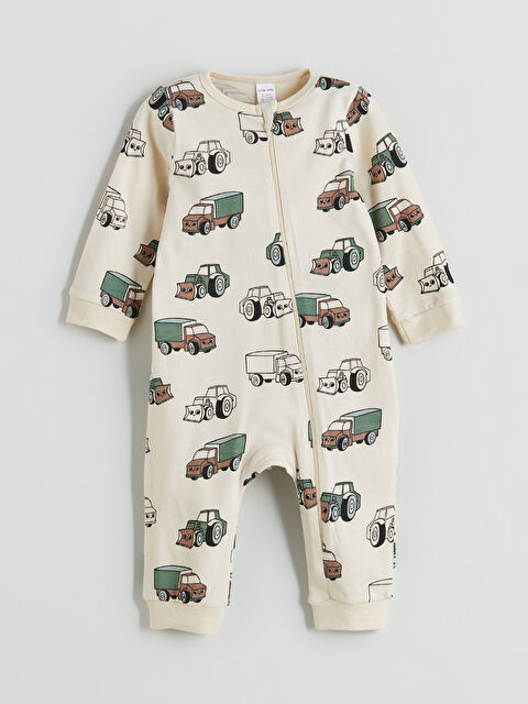 LCW baby Bisiklet Yaka Baskılı Erkek Bebek Tulum - W5AP12Z1-LQA