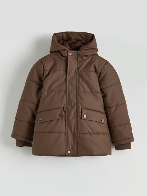 LCW Kids Kapüşonlu Polar Astarlı Erkek Çocuk Şişme Mont - W5AR47Z1-R3C