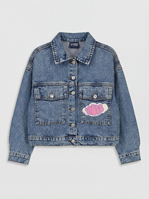LCW Kids Lola Bunny Printed Girls' Denim Jacket - W5AU98Z4-V2T