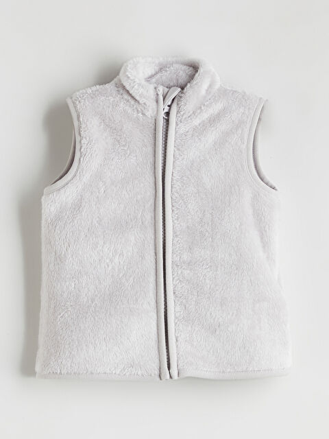 LCW baby Dik Yaka Pelüş Erkek Bebek Yelek - W5BA78Z1-SKW