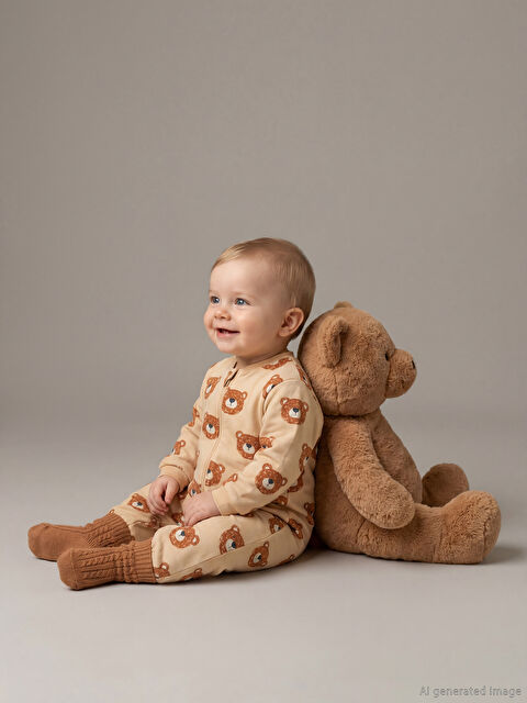 LCW baby 2.5 Tog Baskılı Erkek Bebek Uyku Tulumu - W5BF77Z1-LQF