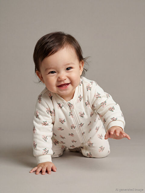 LCW baby 2.5 Tog Çiçekli Kız Bebek Uyku Tulumu - W5BF82Z1-LRB