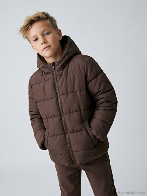 LCW Kids Kapüşonlu Erkek Çocuk Şişme Mont - W5BG22Z4-Z7U