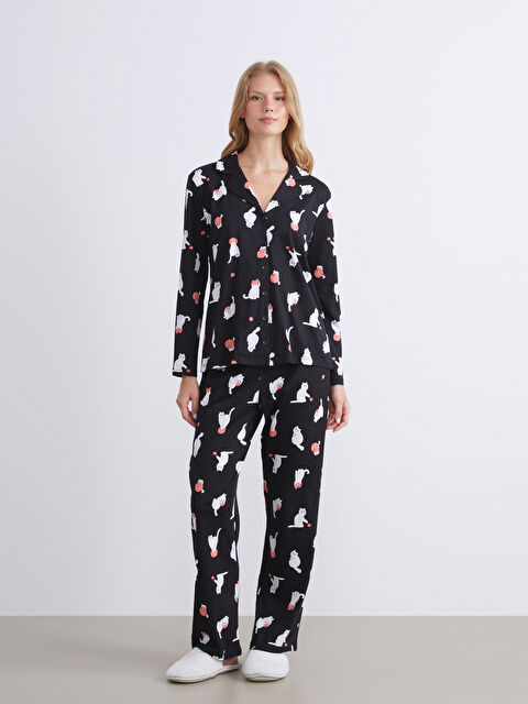 LCW Young Beli Lastikli Baskılı Kadın Pijama Altı - W5BG28Z8-LQJ