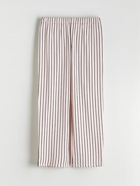 LCW Young Beli Lastikli Çizgili Kadın Pijama Alt - W5BG37Z8-LSZ