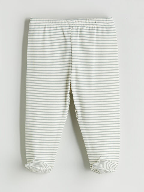 LCW baby Erkek Bebek Çizgili Patikli Pantolon - W5BH34Z1-LFC
