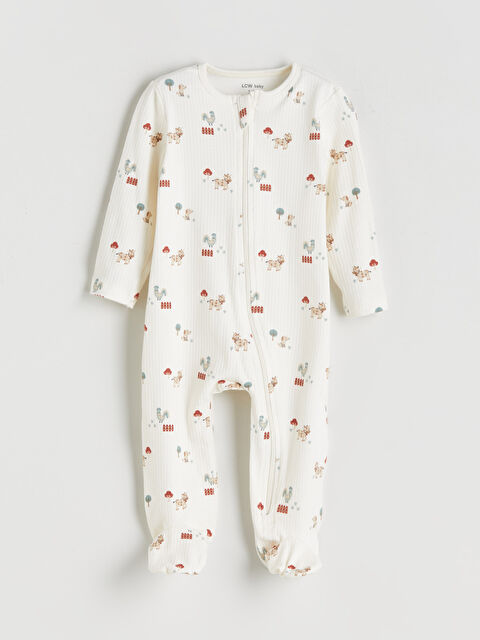 LCW baby Bisiklet Yaka Baskılı Erkek Bebek Tulum - W5BH46Z1-LRA