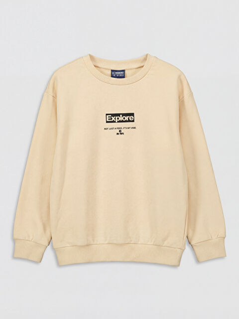 LCW Kids كنزة رياضية للأولاد بطبعة نصية - W5BI52Z4-FT0