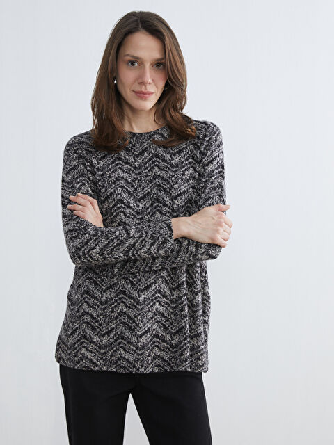 LCW Grace Bisiklet Yaka Desenli Bluz - W5BJ60Z8-LU7