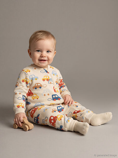 LCW baby 2.5 Tog Baskılı Erkek Bebek Uyku Tulumu - W5BL30Z1-LQA