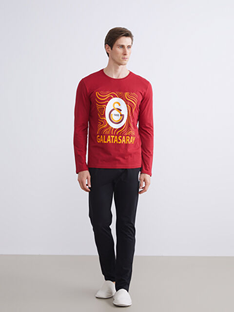 LC WAIKIKI Standart Kalıp Galatasaray Baskılı Erkek Pijama Takımı - W5BL72Z8-HKD