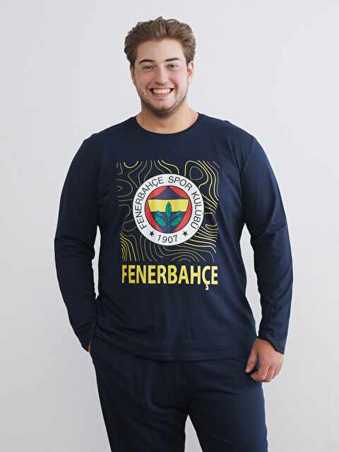 LC WAIKIKI Standart Kalıp Fenerbahçe Baskılı Erkek Pijama Takımı - W5BL78Z8-HKW