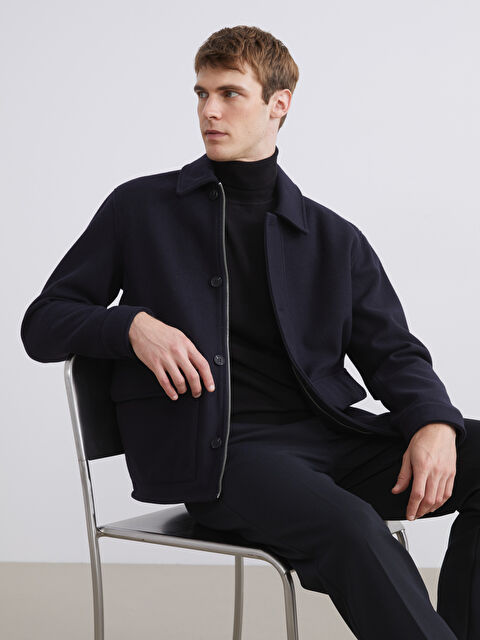 SOUTHBLUE Standard Fit Collared Neck Men's Cachet Coat - W5BN32Z8-RFH