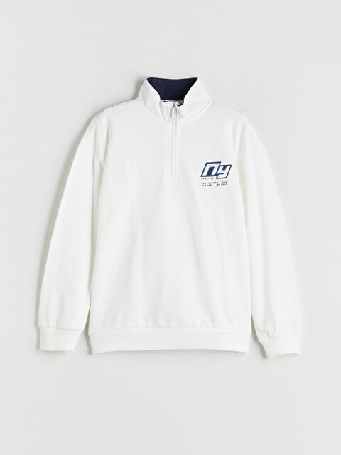LCW Kids Dik Yaka Erkek Çocuk Sweatshirt - W5BS93Z4-R9J