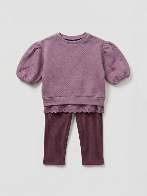 LCW baby Baby Girl PLUM Set - W5BT46Z1-ZFL