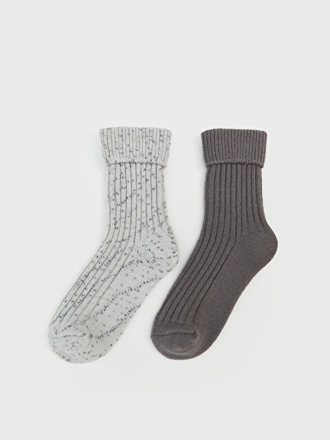 LCW DREAM Desenli Kadın Soket Çorap 2'li - W5BU34Z8-J2B