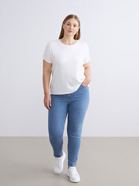 LCW Modest Mom Fit Kadın Jean Pantolon - W5CC78Z8-507