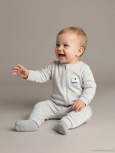 LCW baby Baskılı Erkek Bebek Tulum - W5CC89Z1-847