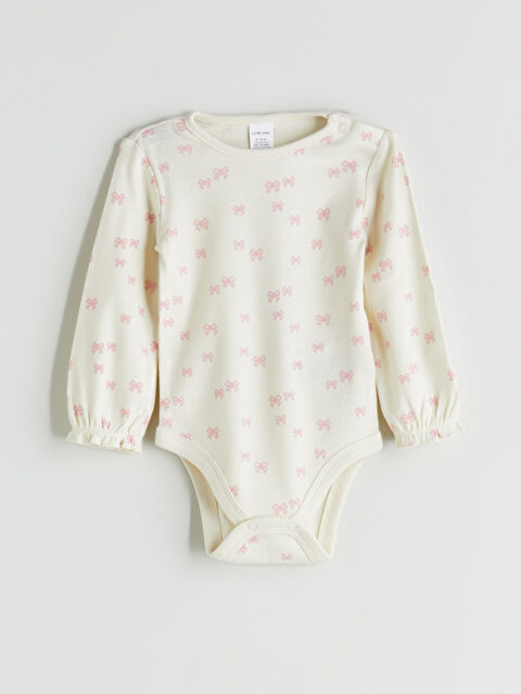 LCW baby Bisiklet Yaka Kız Bebek Çıtçıtlı Bodysuit - W5CD94Z1-LRA