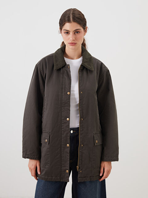 LCW Modest Kadife Yaka Kadın Mont - W5CH25Z8-ZH3