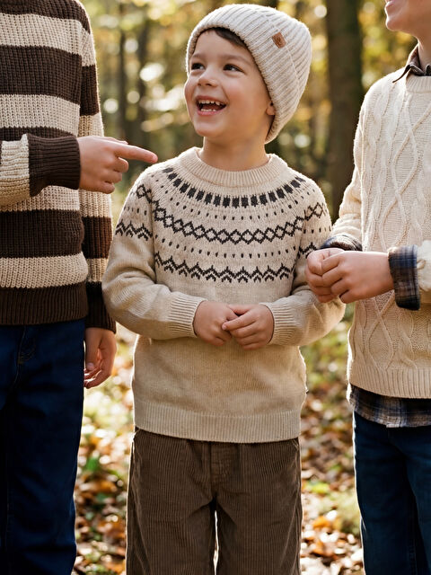 LCW Kids Bisiklet Yaka Erkek Çocuk Triko Kazak - W5CK42Z1-QVK