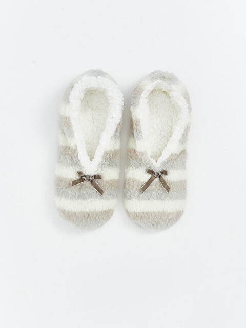 LCW DREAM Fiyonk Detaylı Çizgili Kadın Ev Çorabı - W5CK99Z8-FDU