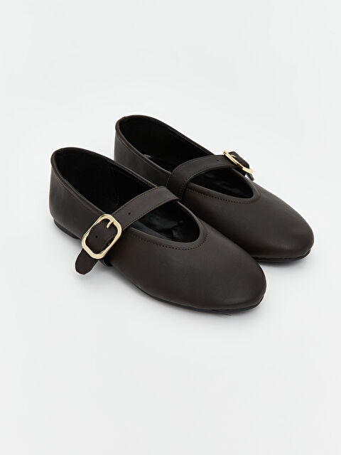 LCW STEPS Deri Görünümlü Kadın Babet - W5CL90Z8-HSK