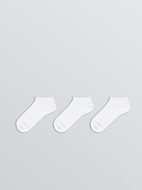 LCW ECO Kadın Düz Patik Çorap 3'lü - W5CO51Z8-J5E