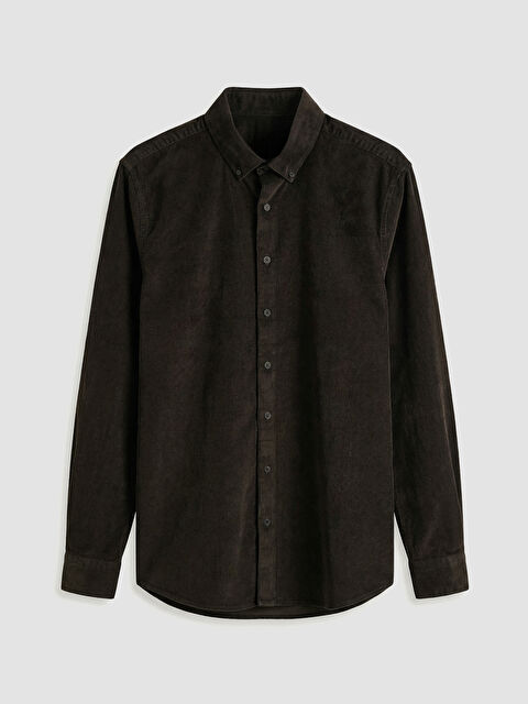 SOUTHBLUE Slim Fit Kadife Erkek Gömlek - W5CO93Z8-1UP