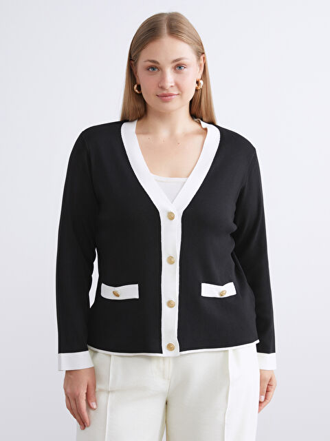 LCWAIKIKI Classic V Yaka Kadın Triko Hırka - W5CO96Z8-CVL