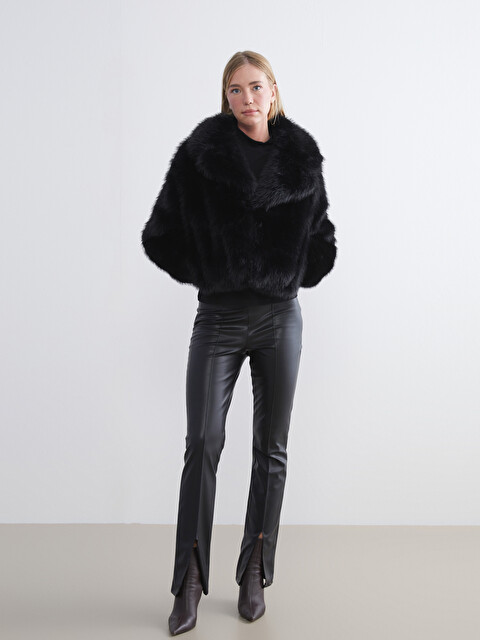 LCWAIKIKI Classic Jacket Neck Women's Fur Coat - W5CP58Z8-CVL - LC